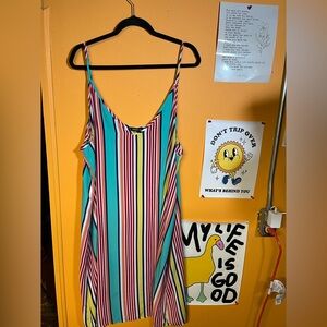 SHEIN Multicolor Striped Mini Dress 3X